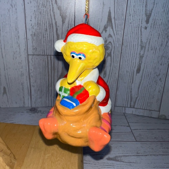 Other - Applause Ornament Big Bird Christmas Red Santa Hat Colorful Holiday Whimsical